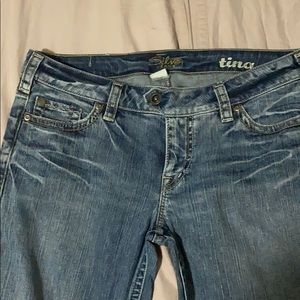 31/35 “tina” silver jeans